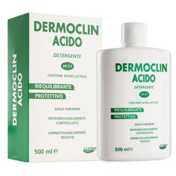 dermoclin acido detergente ph 3,5 ad azione polivalente 500ml
